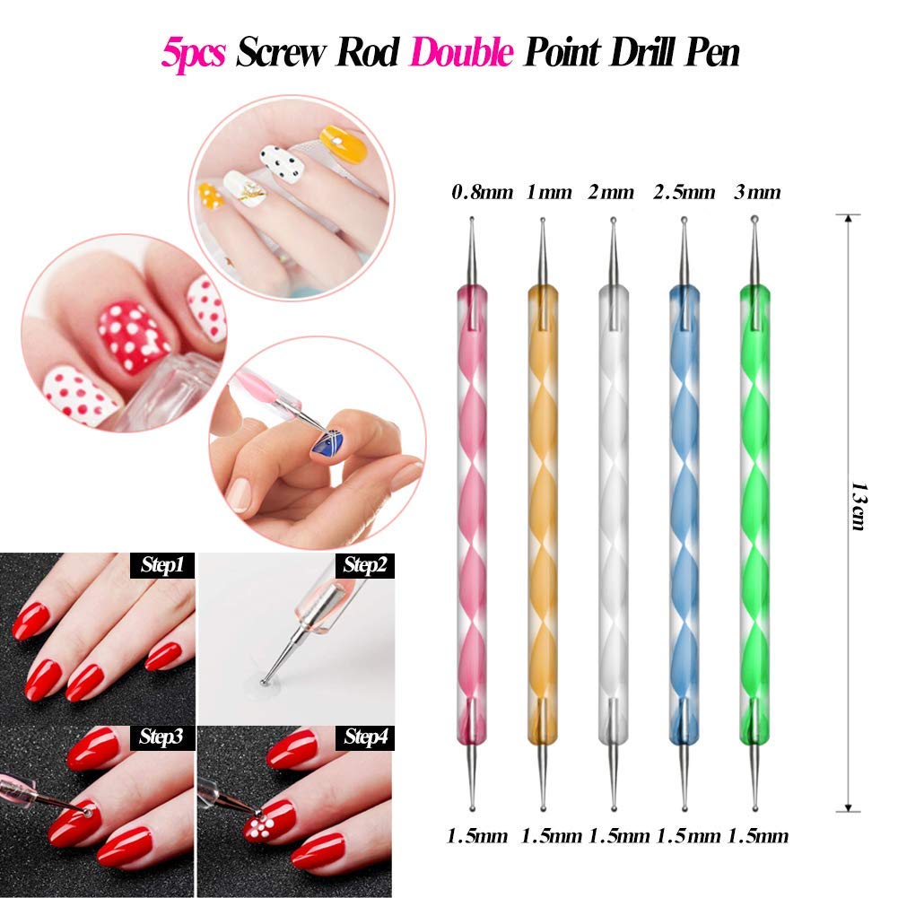 ALVRIO ® Nail Art Tools All in one Complete Nail Art Kit for Home use, Learners & Professional - Gift for Women 1