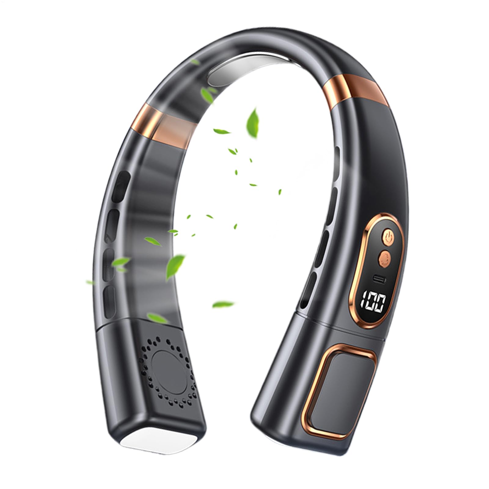 Ventilateur portable de cou rechargeable pour voyage randonnée et sport extérieur