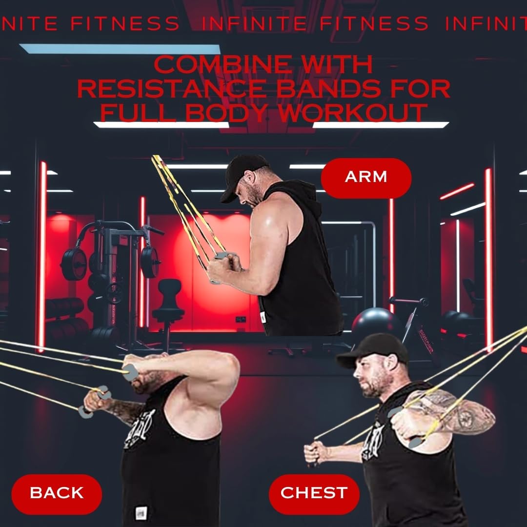 Black/Grey Handles for Resistance Bands, Pull Up Assistance Bands Set, Strength Training & Exercise Equipment - Image 4