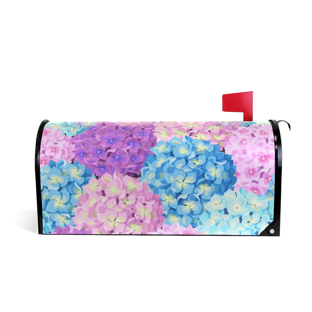 ALAZA Hydrangea Flower Magnetic Mailbox Cover Standard Size for Garden Yard Outdoor Decorations-18 x 20.8