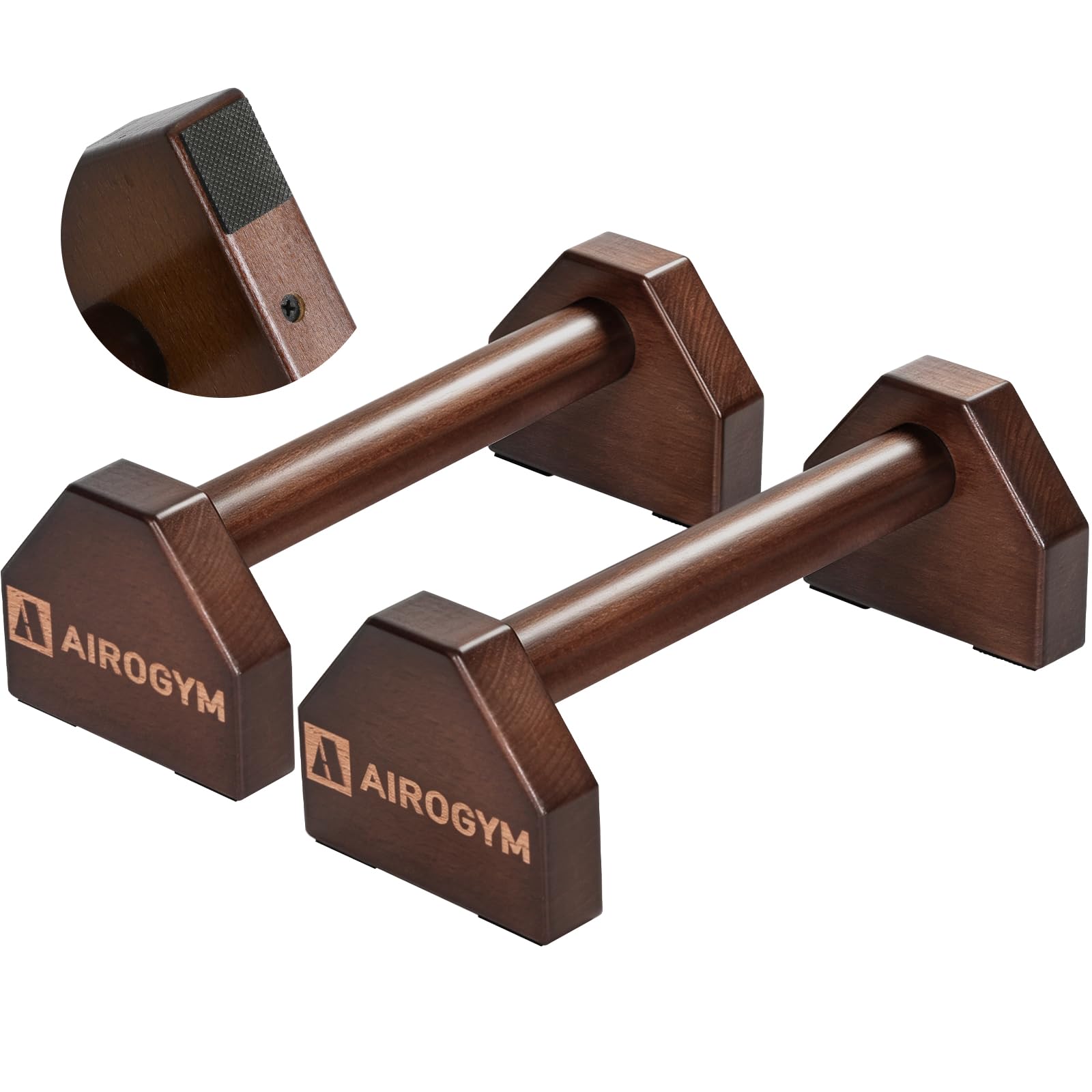 Push-up Stand, 2 PCS Wood Pushup Bars Non-Slip Base Exercise Home Workout Equipment, 30CM Wooden Parallettes Handle Stands Grip for Men Strength Training, Planks Calisthenics