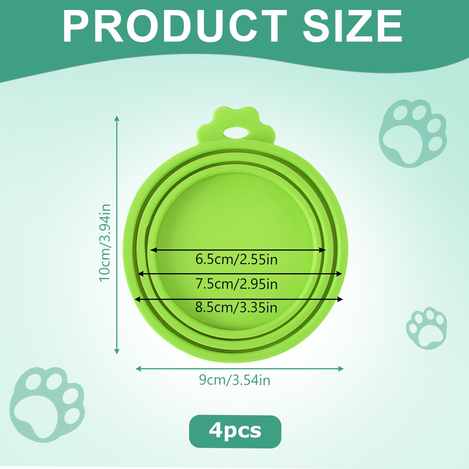 4 Pièces Couvercles Silicone de Conserve, Couvercles de Conserve pour Chien Chat Alimentaire Universels, Pet Food Can Lids, 3 en 1 Couvercle Boite de Conserve pour Le Stockage des Aliments