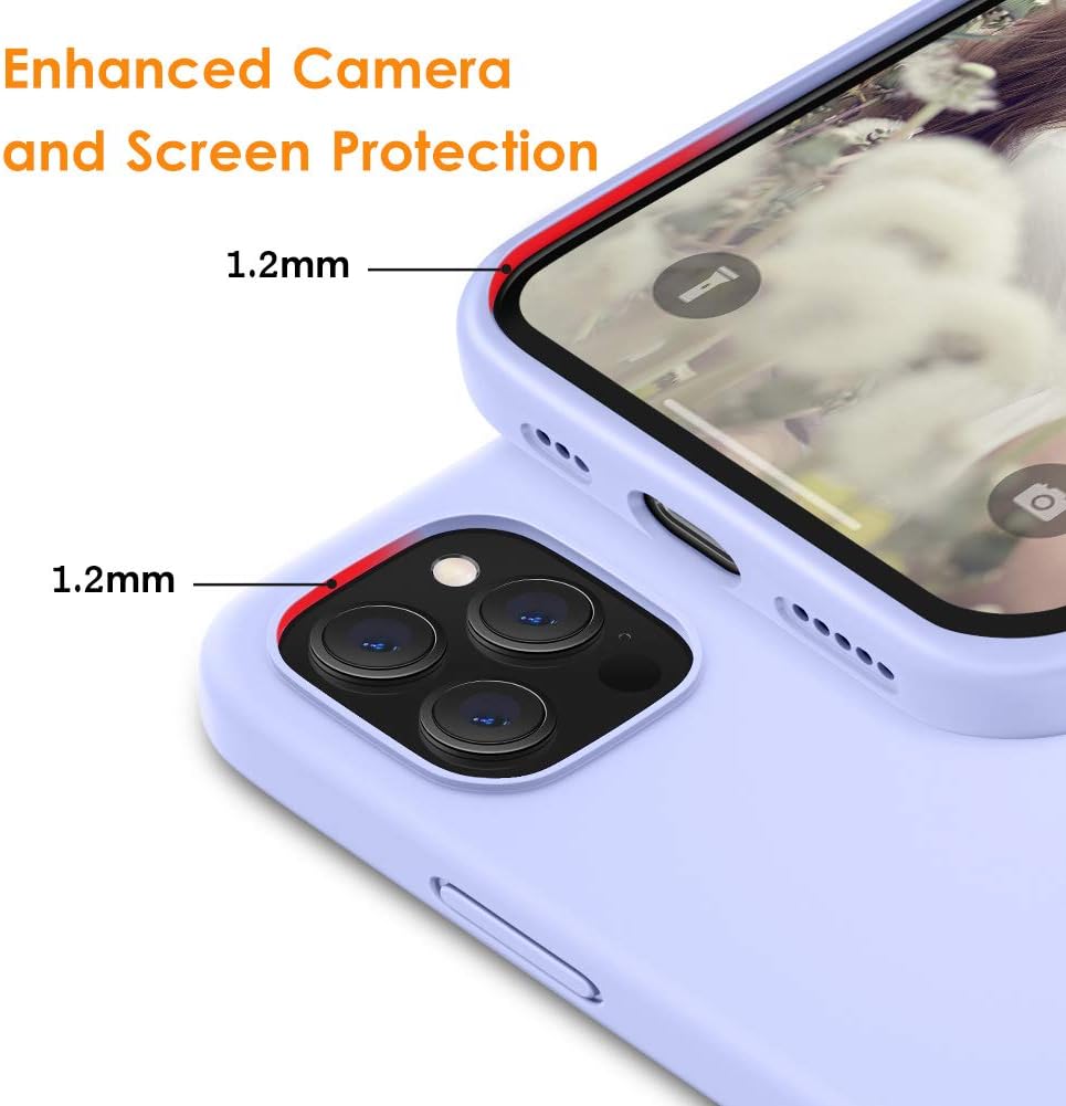 DTTO Compatible with iPhone 12/12 Pro Case Shockproof Silicone [Romance Series] Cover [Enhanced Camera and Screen Protection] with Honeycomb Grid Cushion for iPhone 12 6.1” 2020,Purple