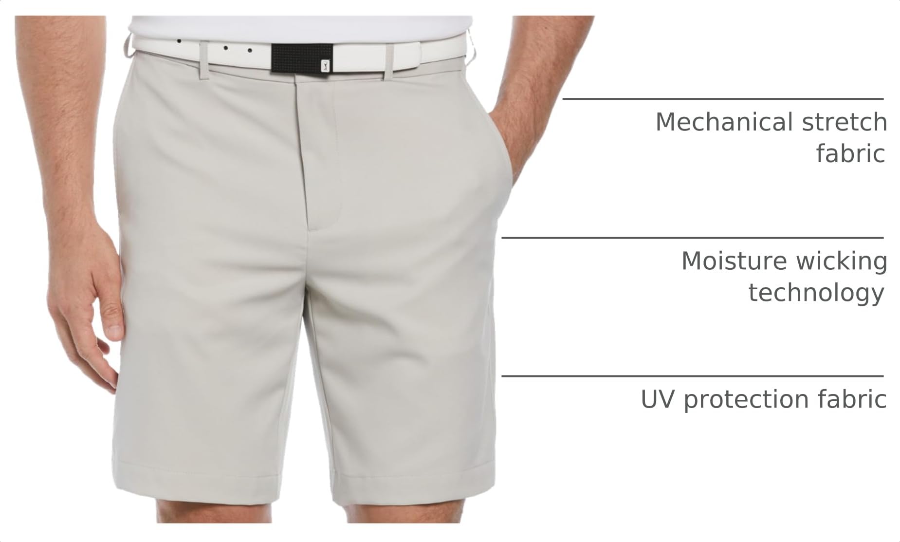PGA Tour Mens 9 Golf Shorts with Expandable Waistband Flat Front Moisture-Wicking Sun Protection Stretch Lightweight product thumbnail 5