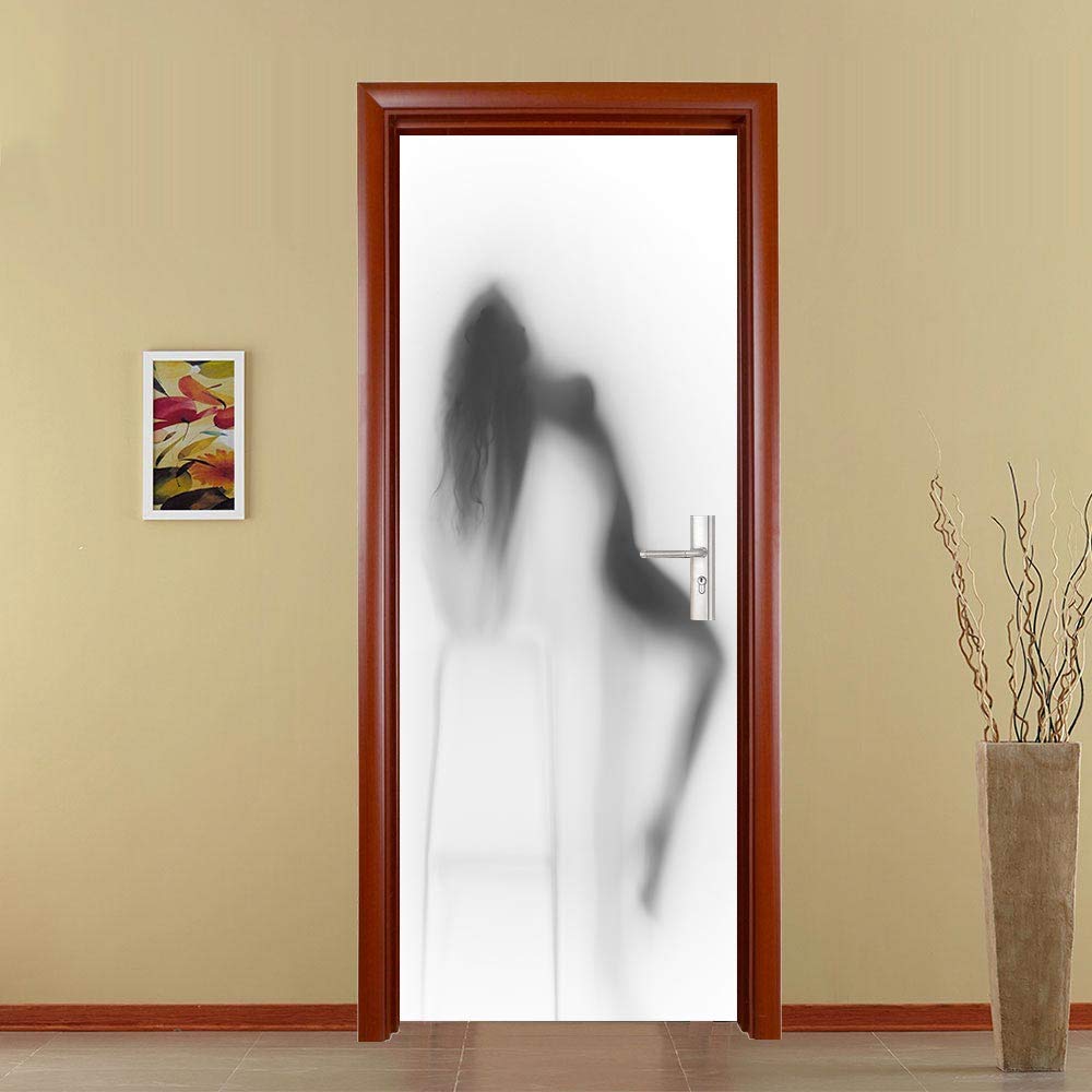 Sticker de porte trompe l'œil étanche : transformez une pièce humide et sombre