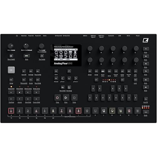 Elektron Analog Four MKII 4-Voice Analog Desktop Synthesizer and CV Sequencer