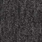 Schlingen-Teppichboden in Anthrazit | weiche & strapazierfähige Auslegeware | zugeschnittener Bodenbelag | Meterware in der Größe 100 x 400 cm | gemütlicher Teppich Auslegeware