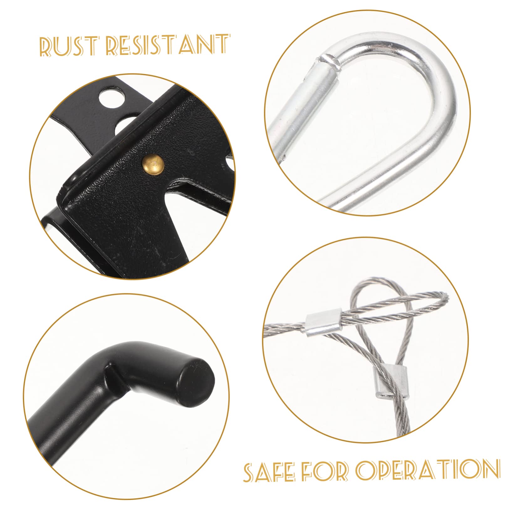 SHINEOFI 1Set Chiavistelli per Cancelli Pesante Resistente Alla Facile Installazione e Alta Sicurezza per Recinzioni Metalliche e Porte Blindate