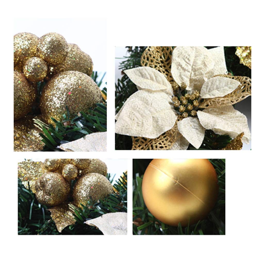 Corona de Navidad, decoración de Puerta de Navidad Artificial para Puerta de Entrada, Sala de Estar, Pared, jardín, decoración de Festivales de Bodas