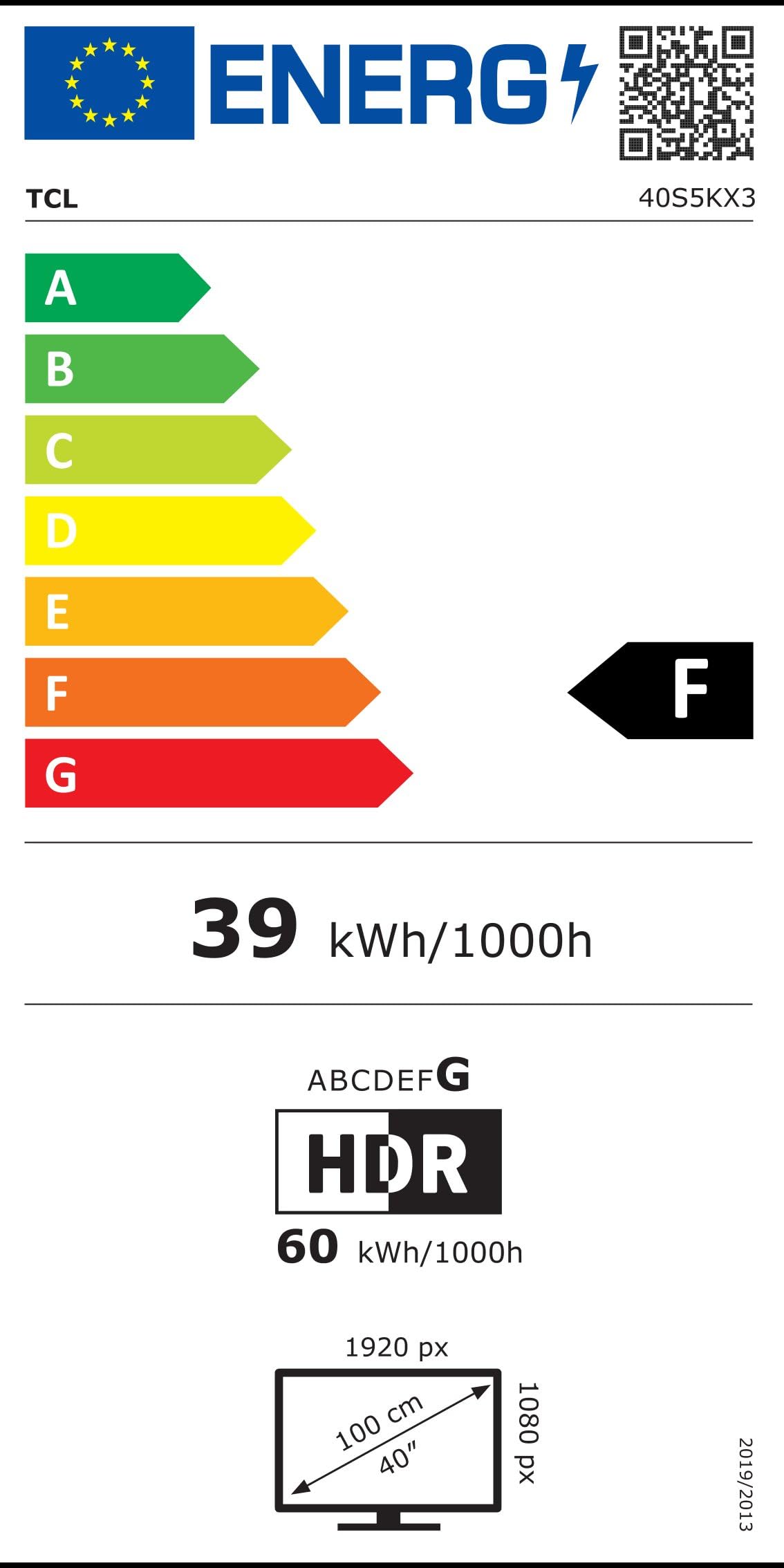 TCL TV QLED 40S5K FHD GoogleTV HDR10 40"