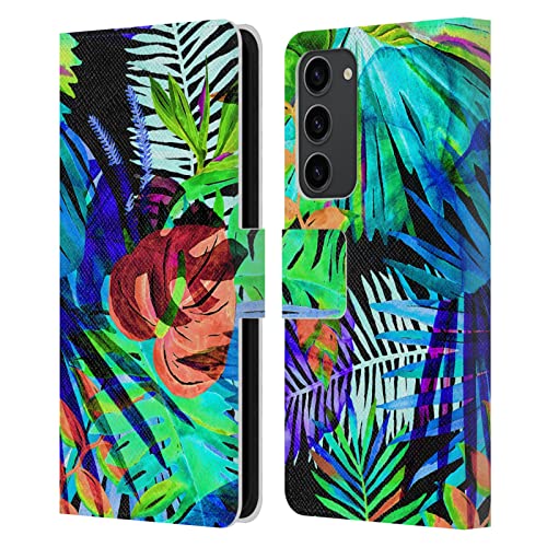 Protection Cuir Samsung Galaxy S23+ Étui Portefeuille Motif Tropical