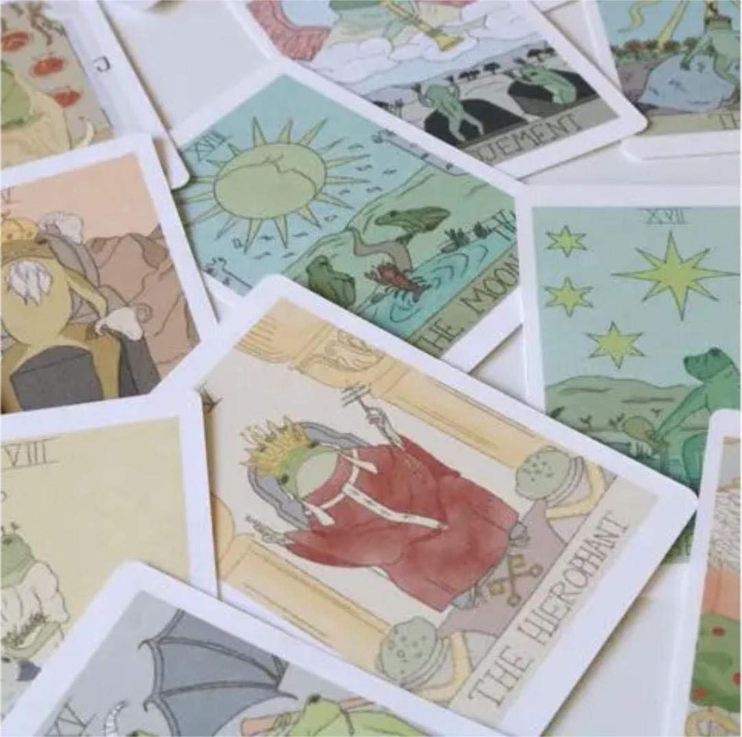 Amazon.co.jp: カエルタロットカード・オラクルカード22枚 カエル