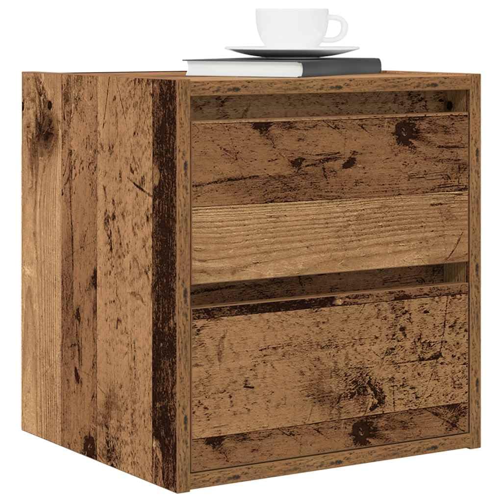 Hothingwell Stary drewniany stolik nocny 38x34x40 cm