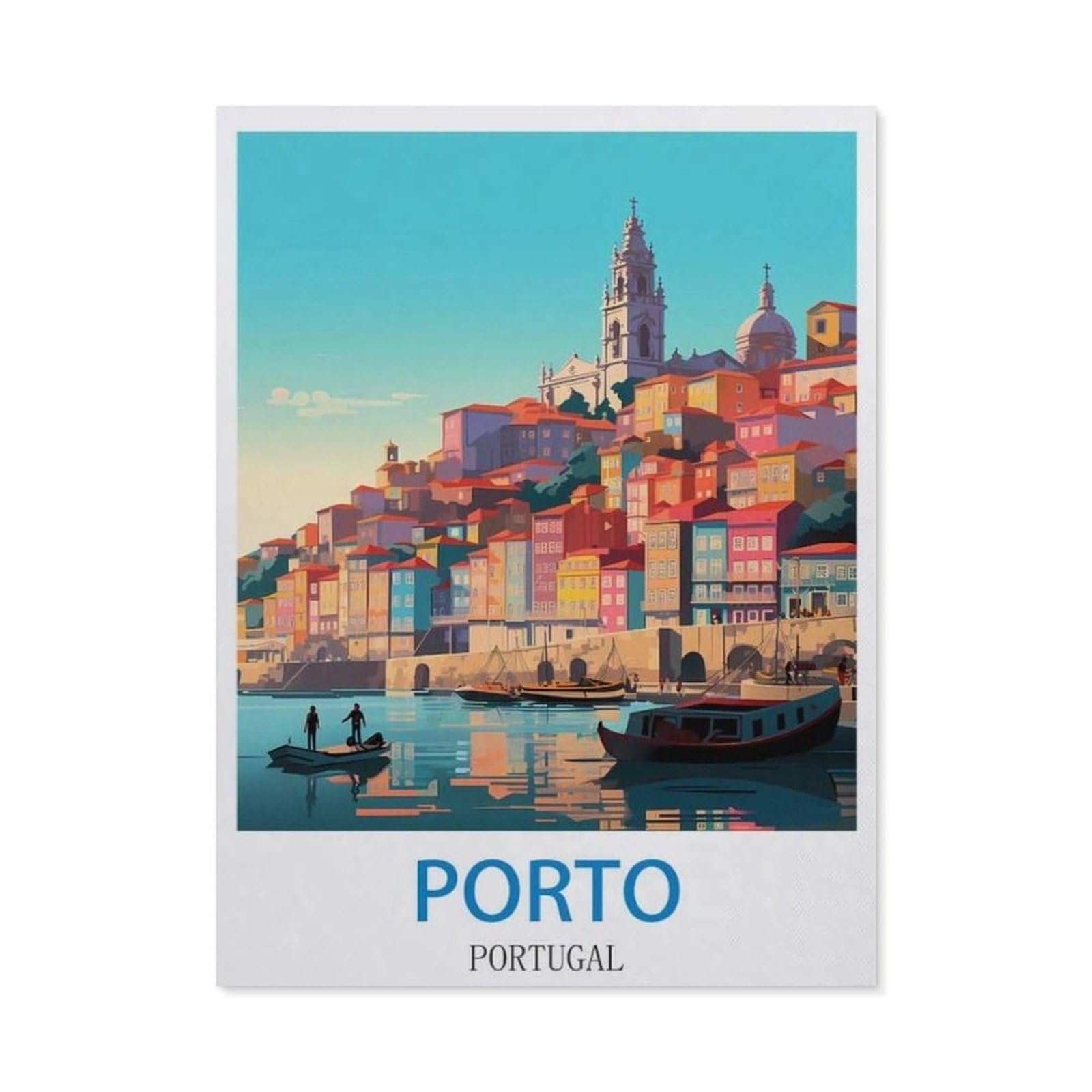 BEAYODKP Diamond Painting，Porto Portugal，Full Round Diamond Embroidery Kits Cross Stitch Crystal Rhinestone Pictures Arts Craft Home Wall Decoration（50 x 60 cm/19.68 x 23.62 inches）-CN12
