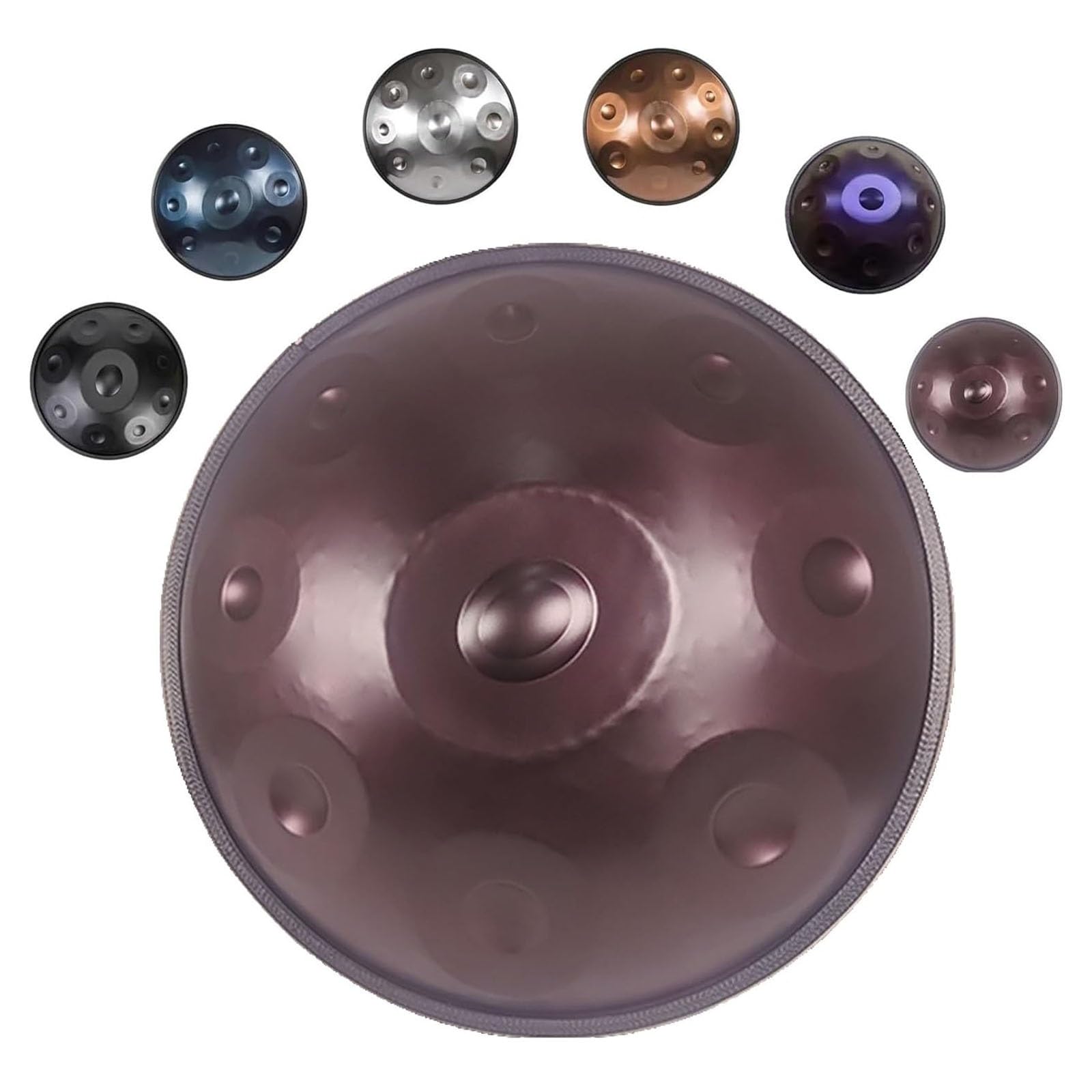 Handpan bęben stalowy instrument perkusyjny 432 Hz 9/10/12 nut d-moll ze stojakiem i torbą do przenoszenia, 56 cm, zestaw muzyczny dla dorosłych