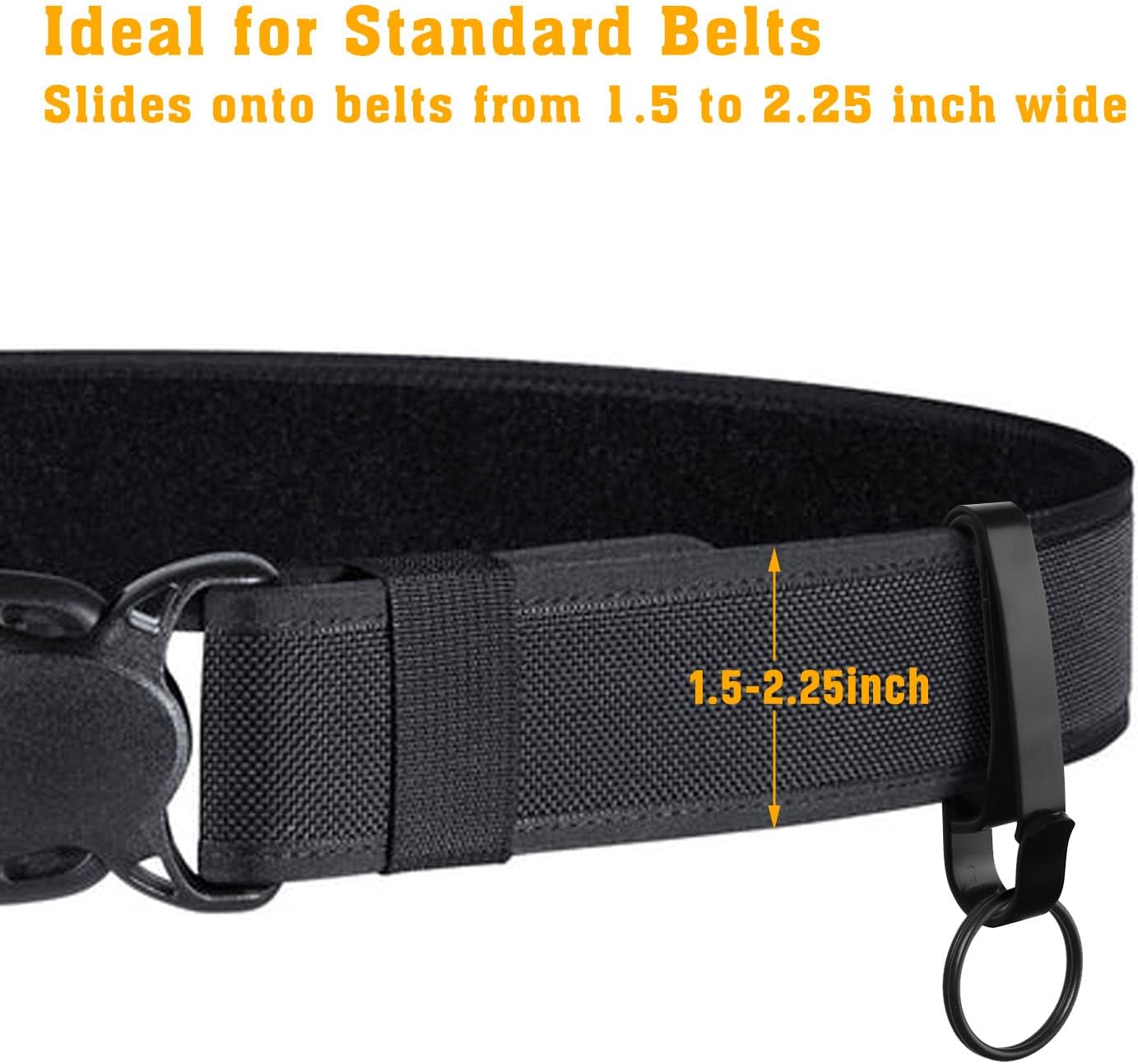 Tactical Stealth Key Ring Holder Special for Police and Fire Agencies Duty Belt, Double Side Quick Release Key Holder with Detachable Keyring (2.25-Inch Max)- 2 PACK - Image 2