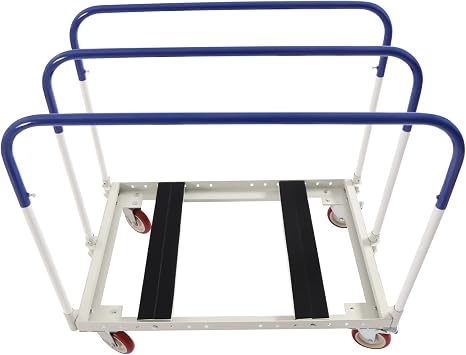 1000LBS Drywall Sheet Cart & Wall Panel Dolly, Heavy Duty Steel Platform Cart with 4 Swivel Wheels, Handling Wall Panel Transport Truck for Warehouse & Construction