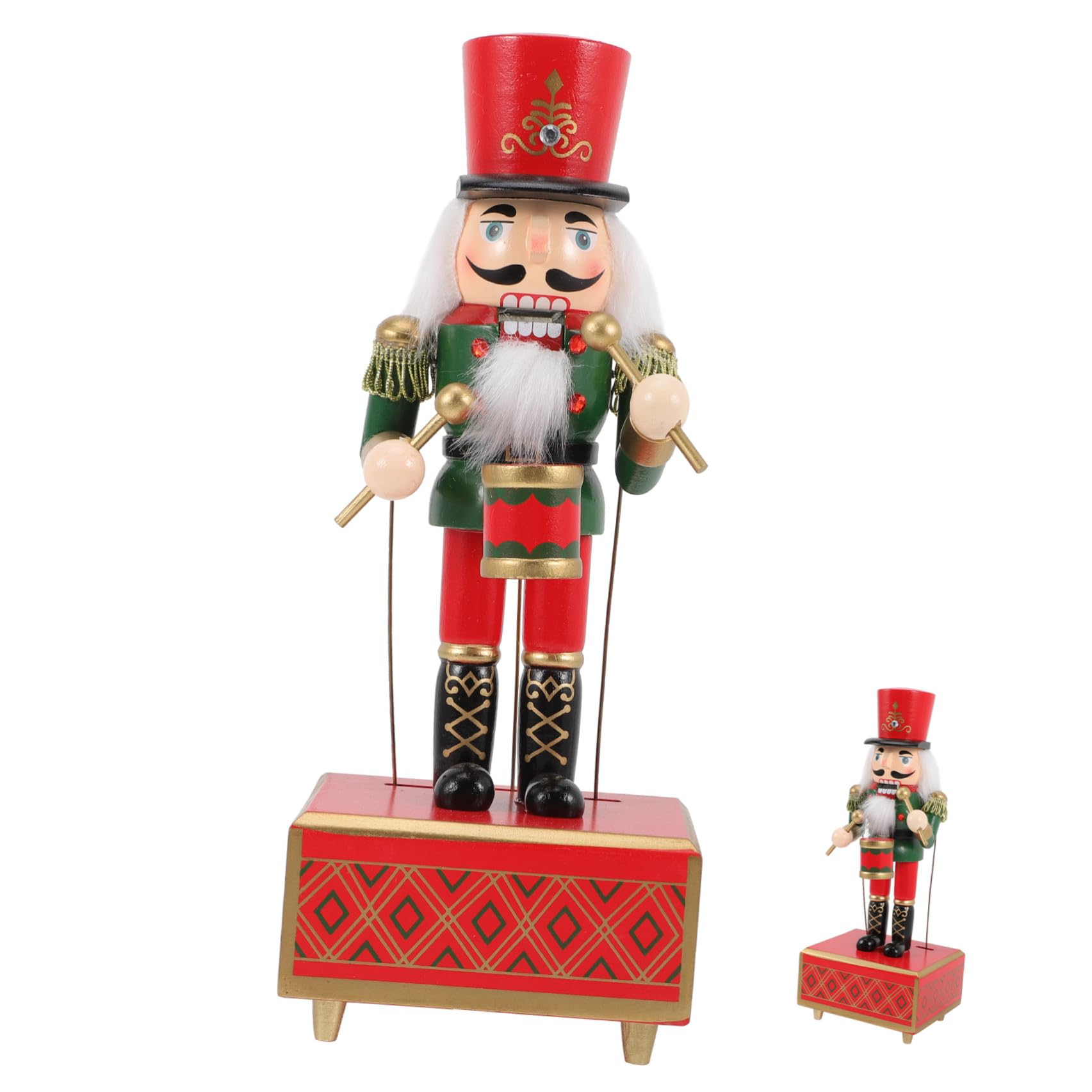 NUOBESTY Carillon in Legno Musicale per Decorazione Natalizia Delicata da Tavolo Suoneria e Ambientazione di Natale per Ufficio e Casa