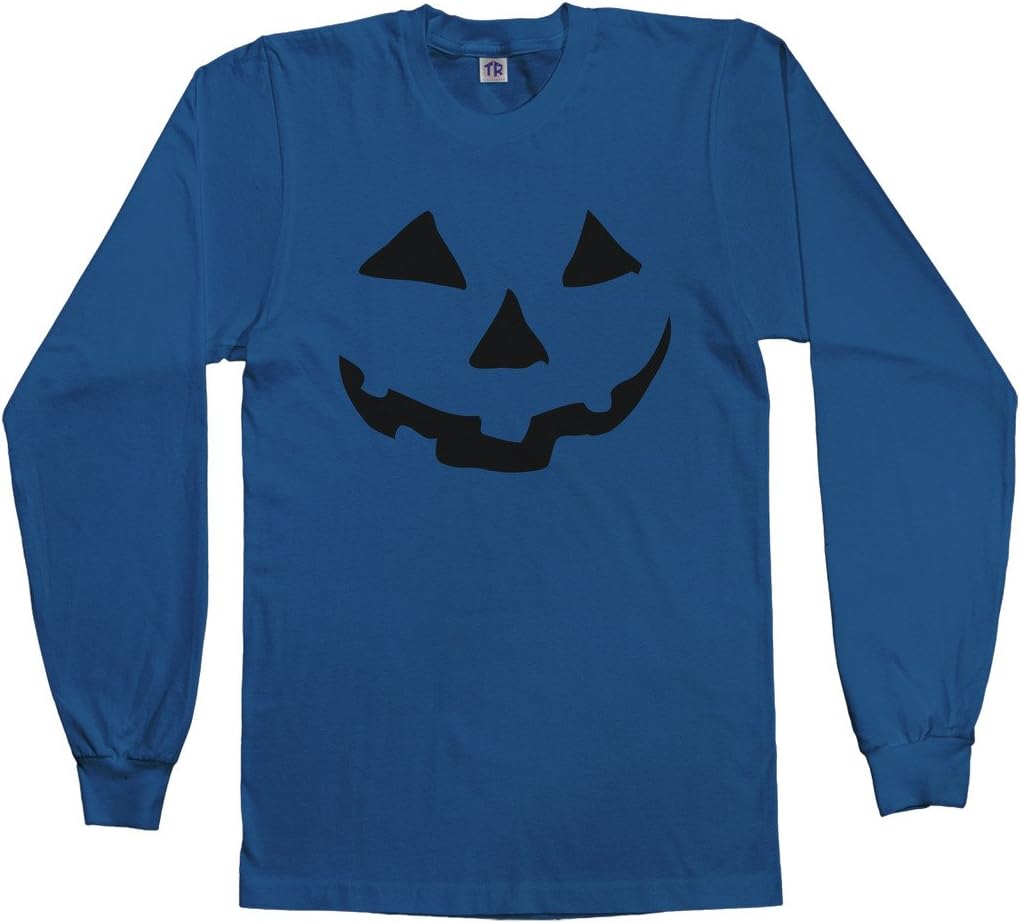 Threadrock Men's Halloween Pumpkin Face Long Sleeve T-Shirt