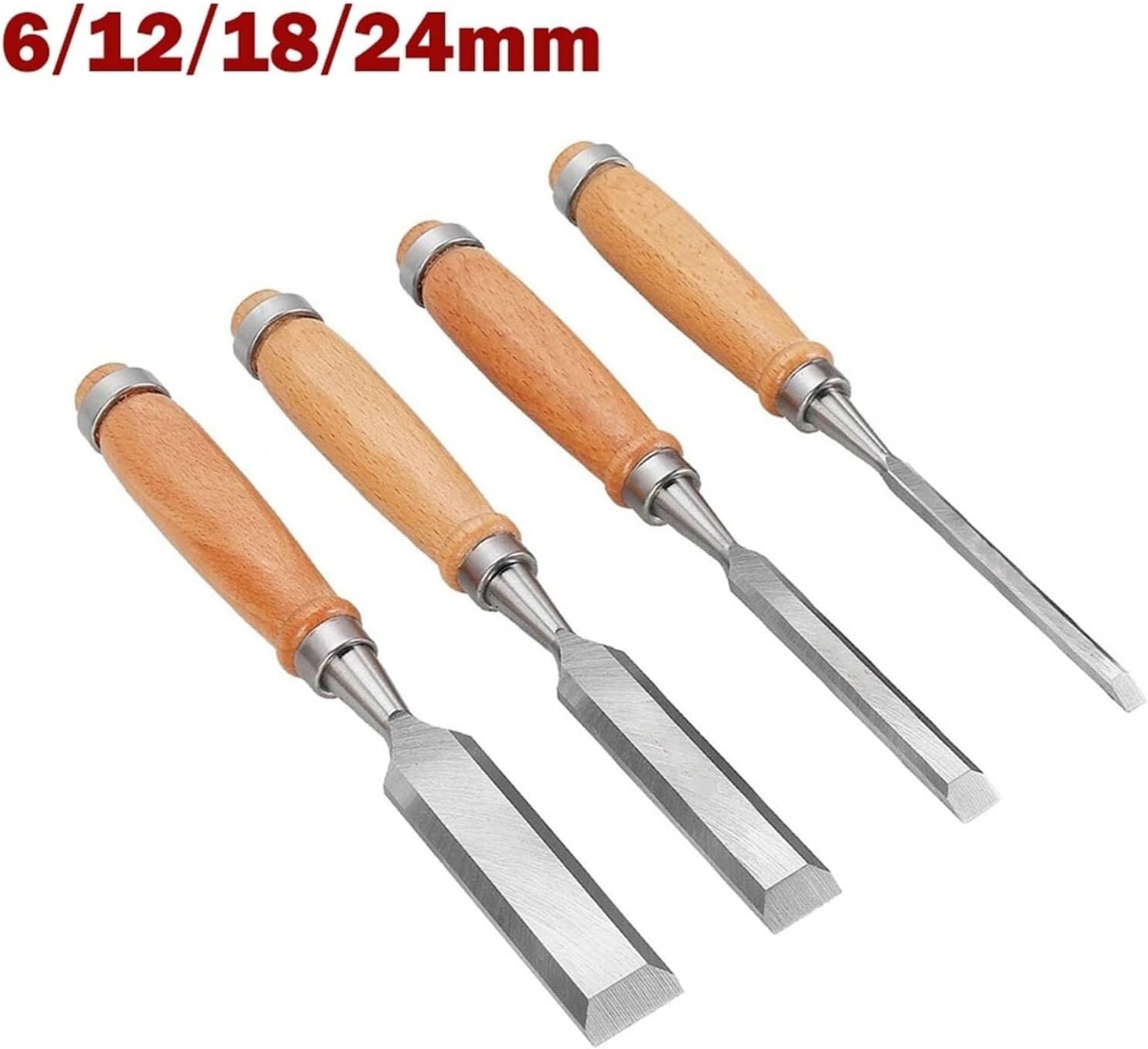 Professional Wood Carving Chisel 18mm - Carbon Steel Flat Chisel for DIY Woodworking & Carpentry Projects(6mm)