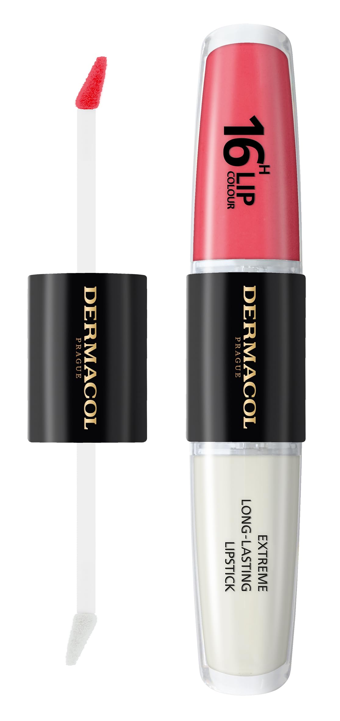 NEW Dermacol, 16-Hour Lip Colour, Highly Pigmented Glossy Lip Stain, Two-Phase Lip Plumper Gloss