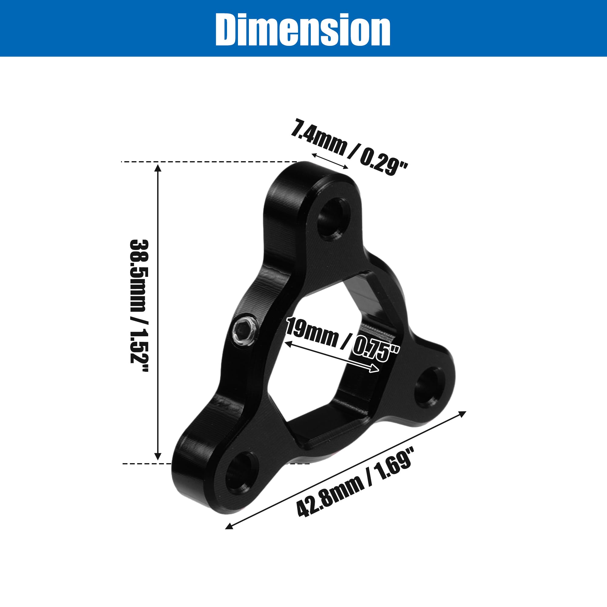 Motoforti Regolatori di precarico forcella CNC in lega di alluminio nero da 19 mm per la maggior parte delle motociclette - Confezione da 2