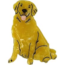 Golden Retriever Claw Clip,Retriever Hair Clip,Dog Hair Claw,Animal Shape Hair Jaw Clip,Acetate Hair Clip for Girls,Small Claw Barrette for Women Golden Retriever