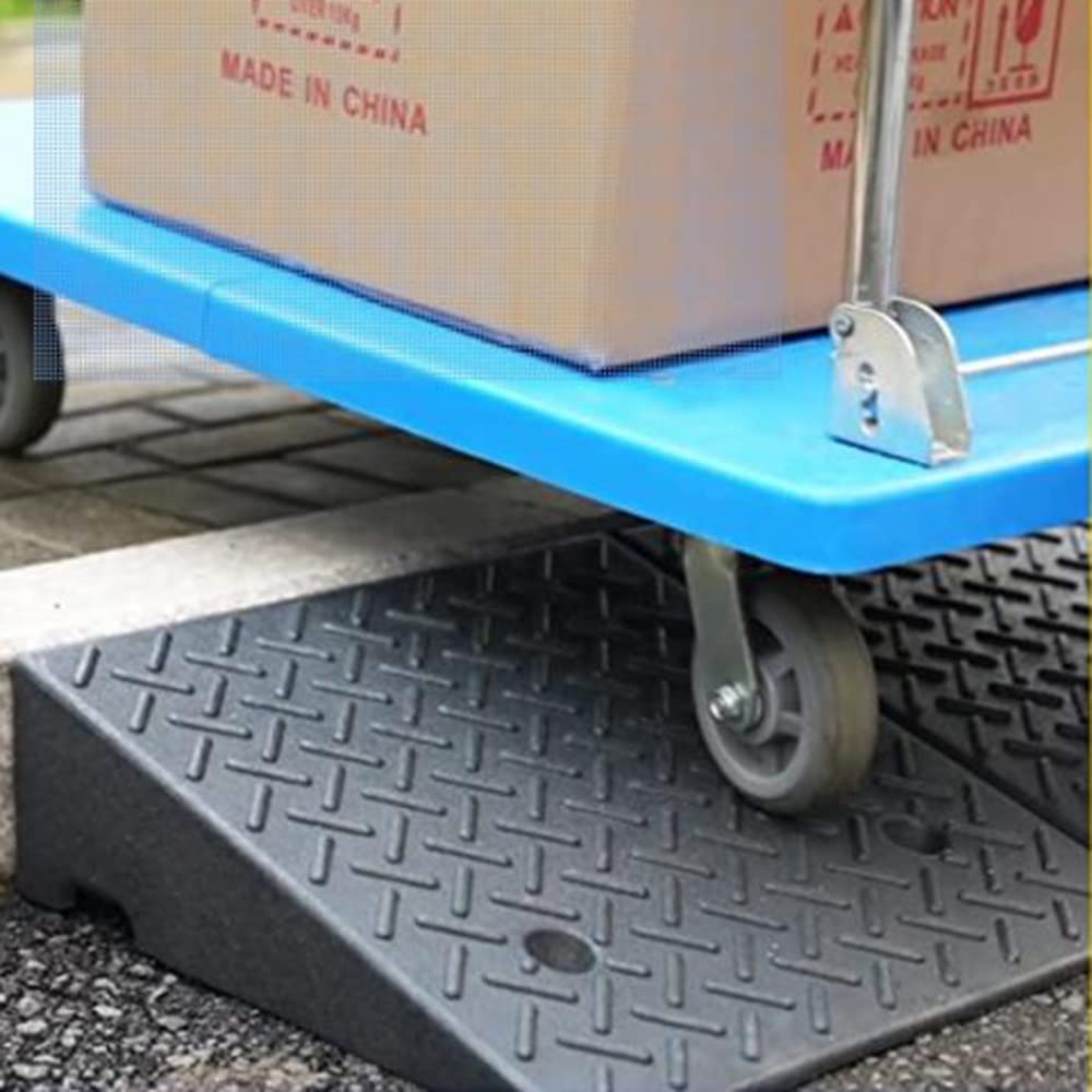 BESEA Adjustable Height Driveway Curb Ramp - Modular 4-in-1 For Wheelchairs, Motorcycles, Loading Docks & Trucks (1,2,3,4 Inch Rise) - 42" Length, Lightweight & Portable