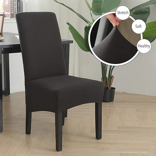 Miniatura 2 de Fundas elásticas para sillas de comedor, XLextragrandes, extraíbles y lavables, suaves, de Spandex extra grande para sillas de comedor para cocina,