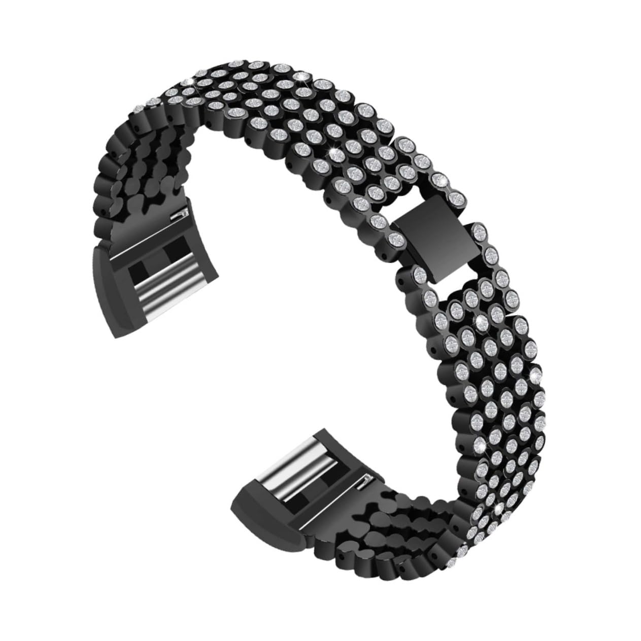 Housoutil 3 Piezas Bandas Metalicas Correas Reloj Correas De Reloj Banda Inteligente Pulsera Inteligente Muñequera Reloj Inteligente Pulseras Inteligentes Cadena De Mano Diamante