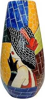 Handmade Mosaic Ceramic Vase – Lady Design – 36.5 cm (14.4 in) – Home Dé...