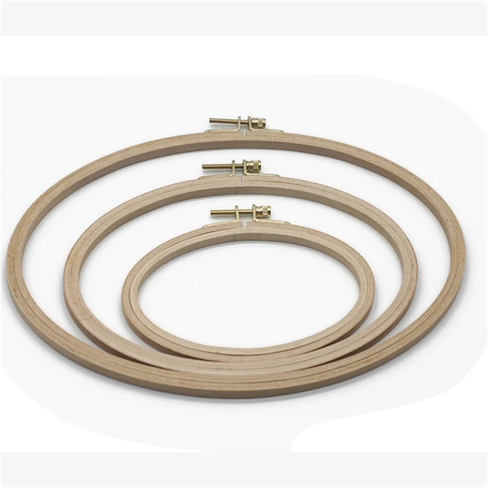 Bastidores para Bordar, Juego de 3 bastidores Madera for Bordar y Punto Cruz ovalados 16 a 29,5 cm(3 Sizes Set)