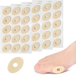 60 Pieces Corn Cushions for Feet, Soft Latex Foam Corn Pads Self-Adhesive Callus Pads Corn Plasters Anti Friction Reduce Foot and Heel Pain