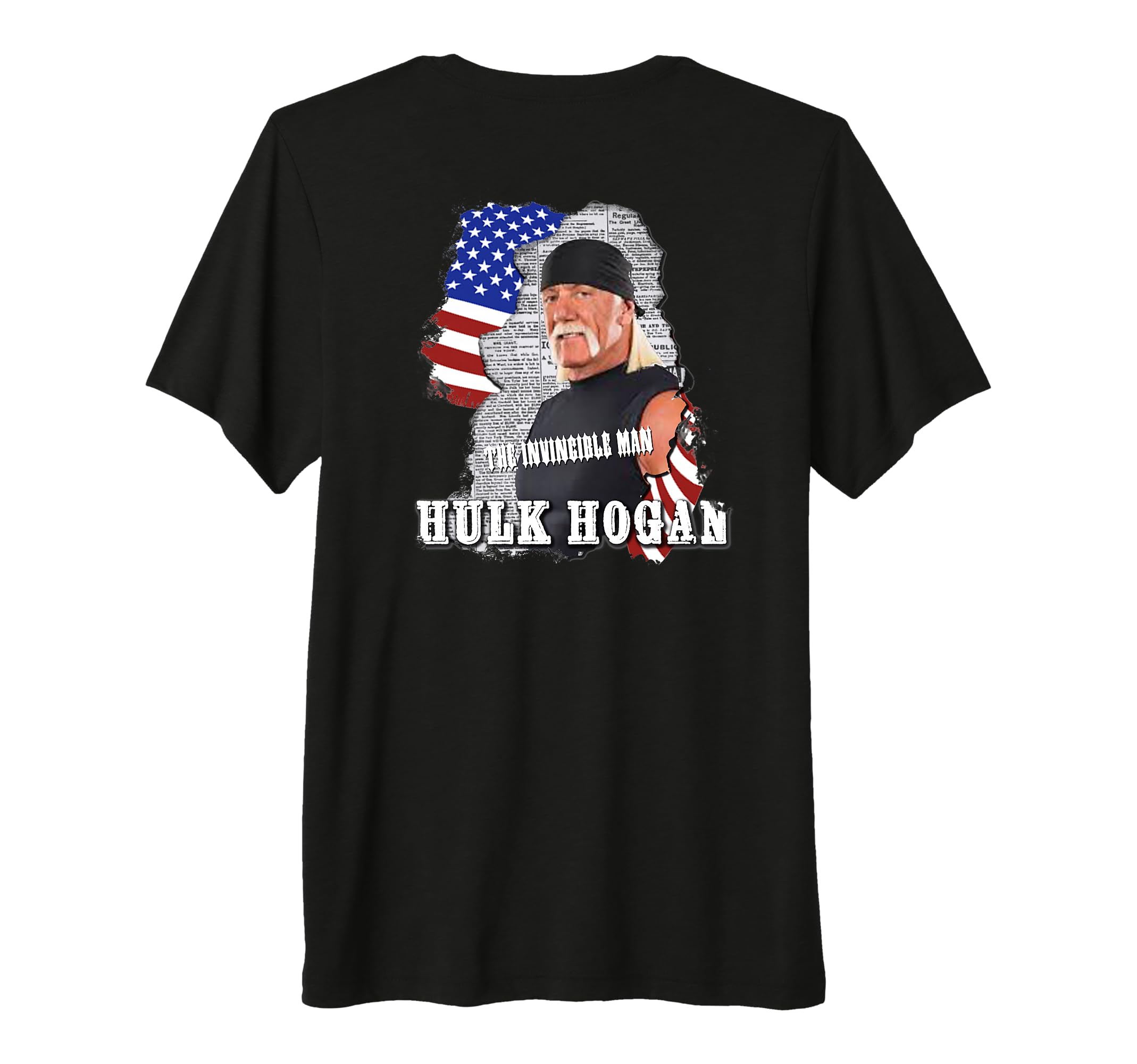 Hulk Hogan_700_Back Printed Premium T-Shirt