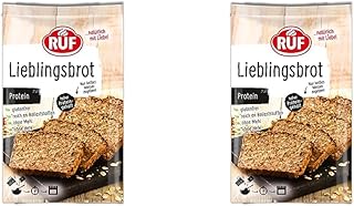 RUF Lieblingsbrot Protein, Brot-Backmischung, Brotmischung, Brotteig-Mischung, proteinreiches Brot, glutenfrei, ohne Mehl & Hefe, 1 x 500g (Packung mit 2)