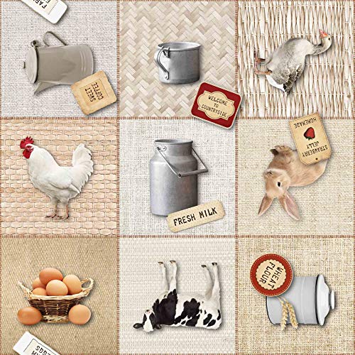 Nappe Toile cirée au mètre Fermette