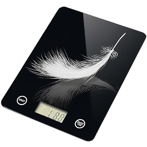 Báscula digital de cocina, báscula de alimentos recargable con vidrio templado, gramos y onzas, carga USB, 0.03 oz de alta precisión para hornear,