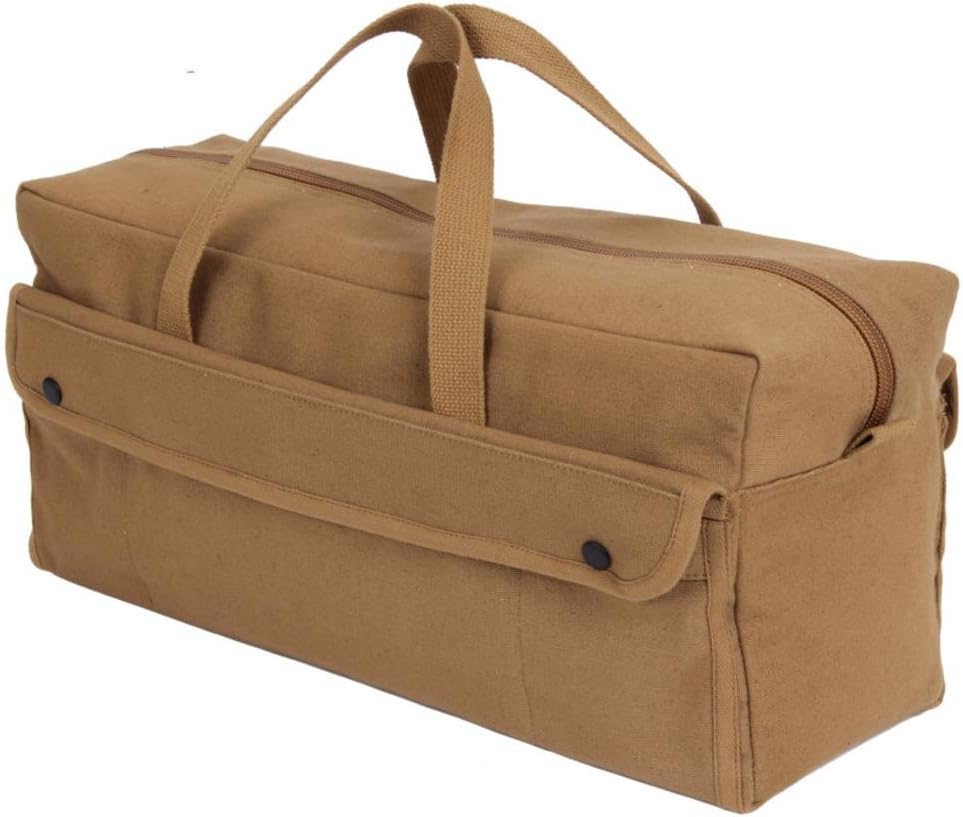 Rothco Canvas Tanker Style Tool Bag (Coyote Brown, 19” X 9