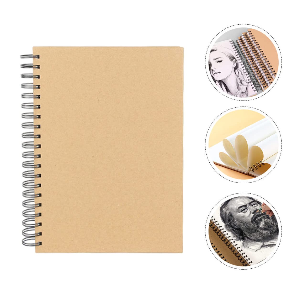 Angoily 1pezzi Libro da Disegno Spirale per Ragazza Album da Disegno Quaderno Portatile Leggero per Studenti Pittura e Schizzi