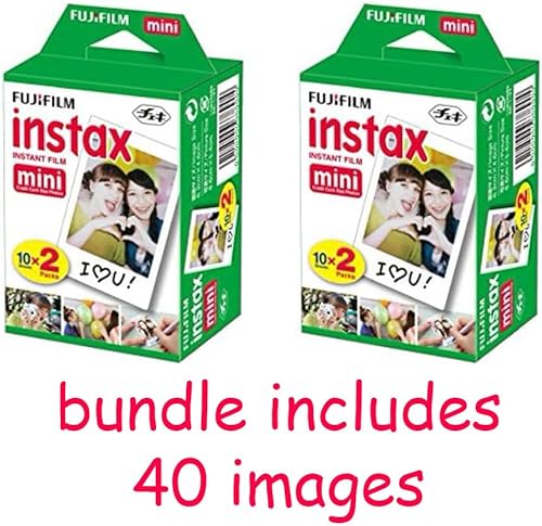 Miniatura 2 de Fujifilm Instax Mini 12 Cámara instantánea con película instantánea Fujifilm Mini (40 hojas) con accesorios, incluyendo funda de transporte con