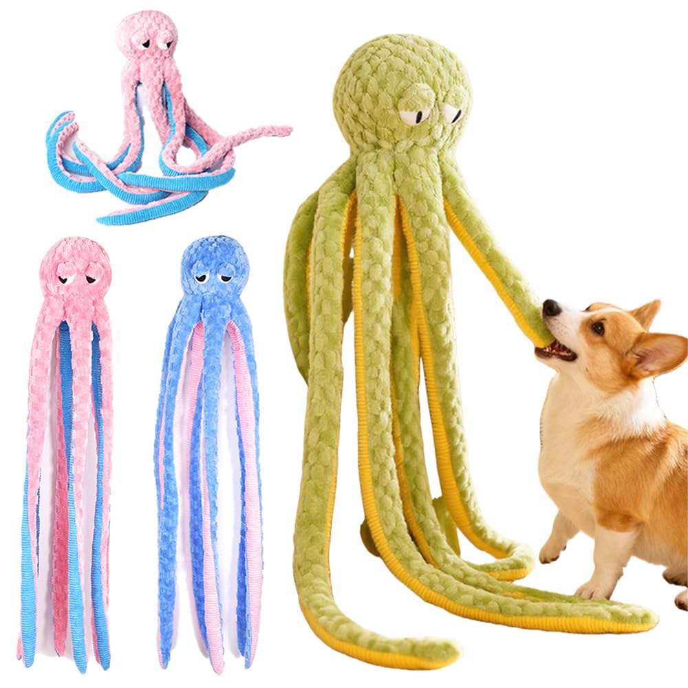 ARELGY Large Squeaky Octopus Plush Dog Toy with Soft Fabric Long up to 39 37 Inches Dog Toys