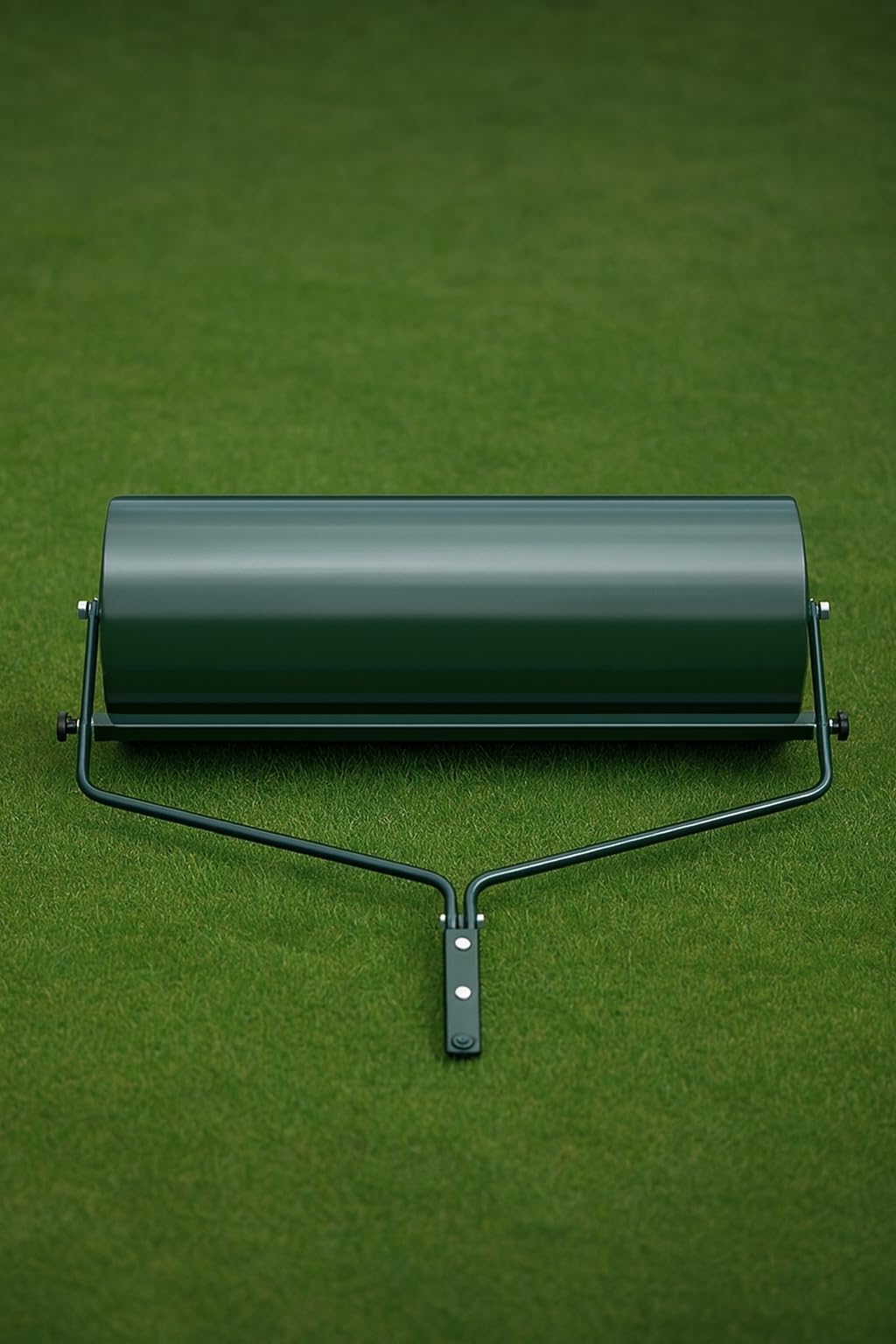 Gartenwalze 102 cm für Rasentraktor – Robuste Anhängewalze aus Stahl, befüllbar mit Wasser & Sand (bis 210 kg) – Rasenwalze mit Schmutzabstreifer, Grün, Ø 30 cm (BirnePower)