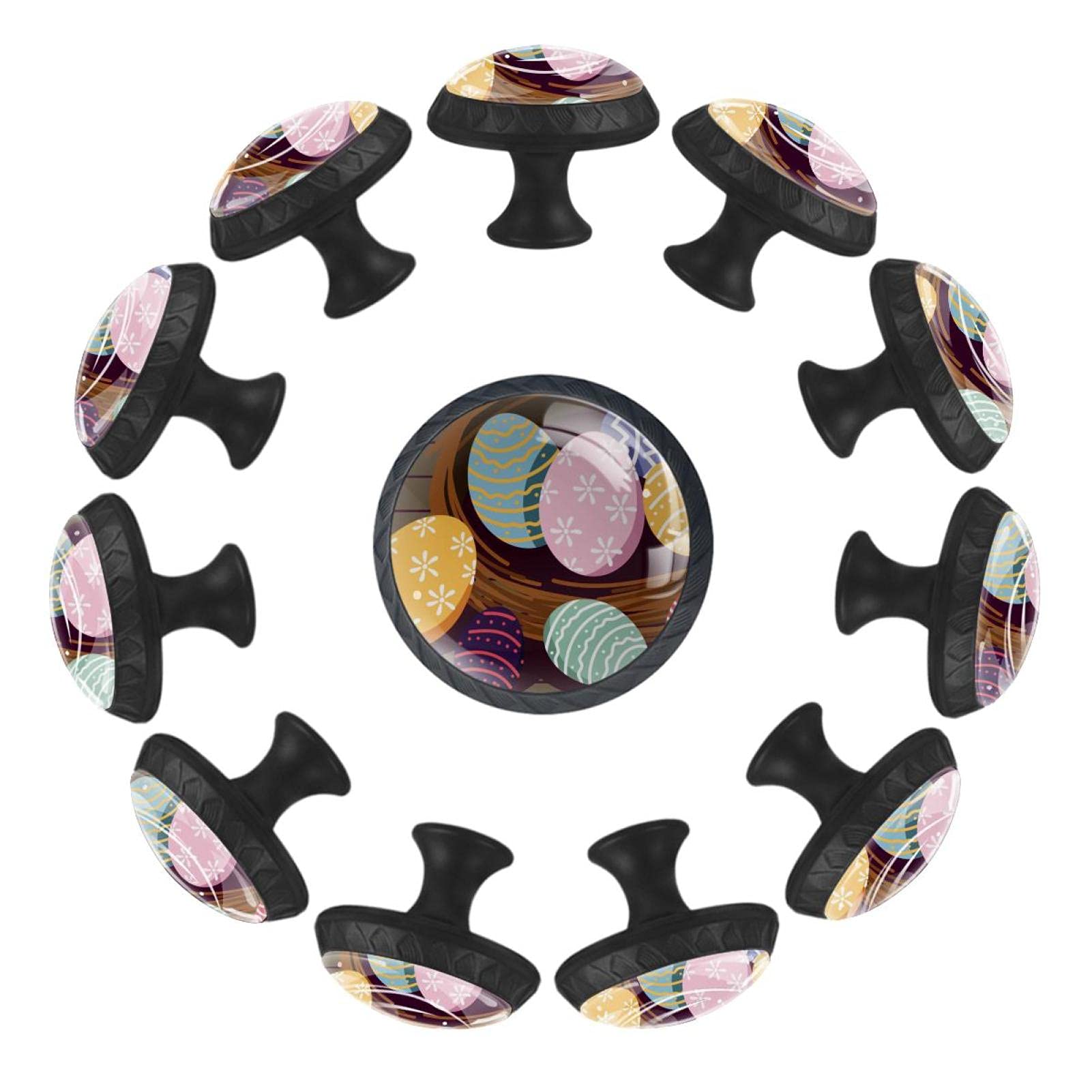 Boutons de tiroir œufs de Pâques 35mm lot de 12 pour commode enfant
