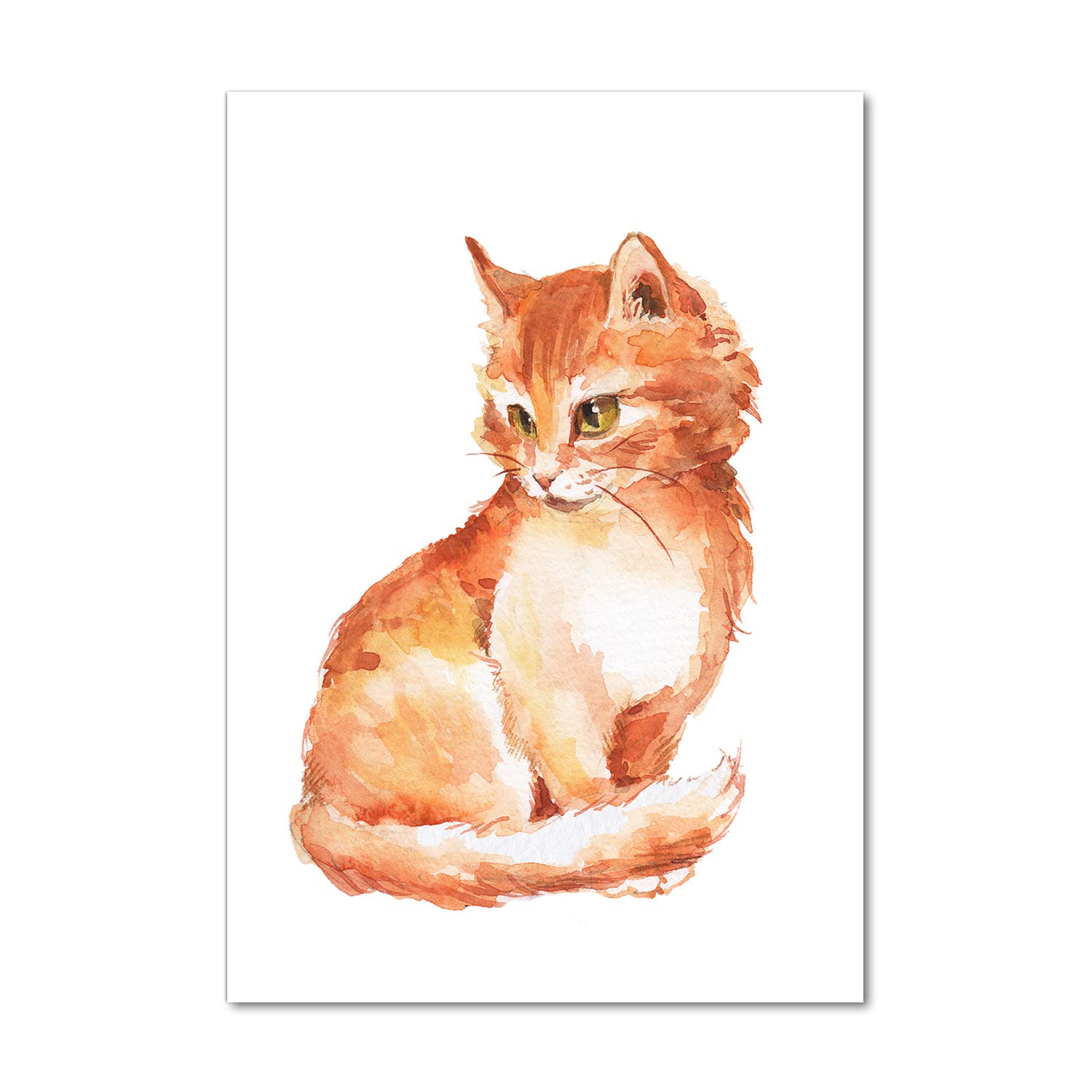 Tableaux pour la mur chat rouge 70x100 en verre acrylique Tulup