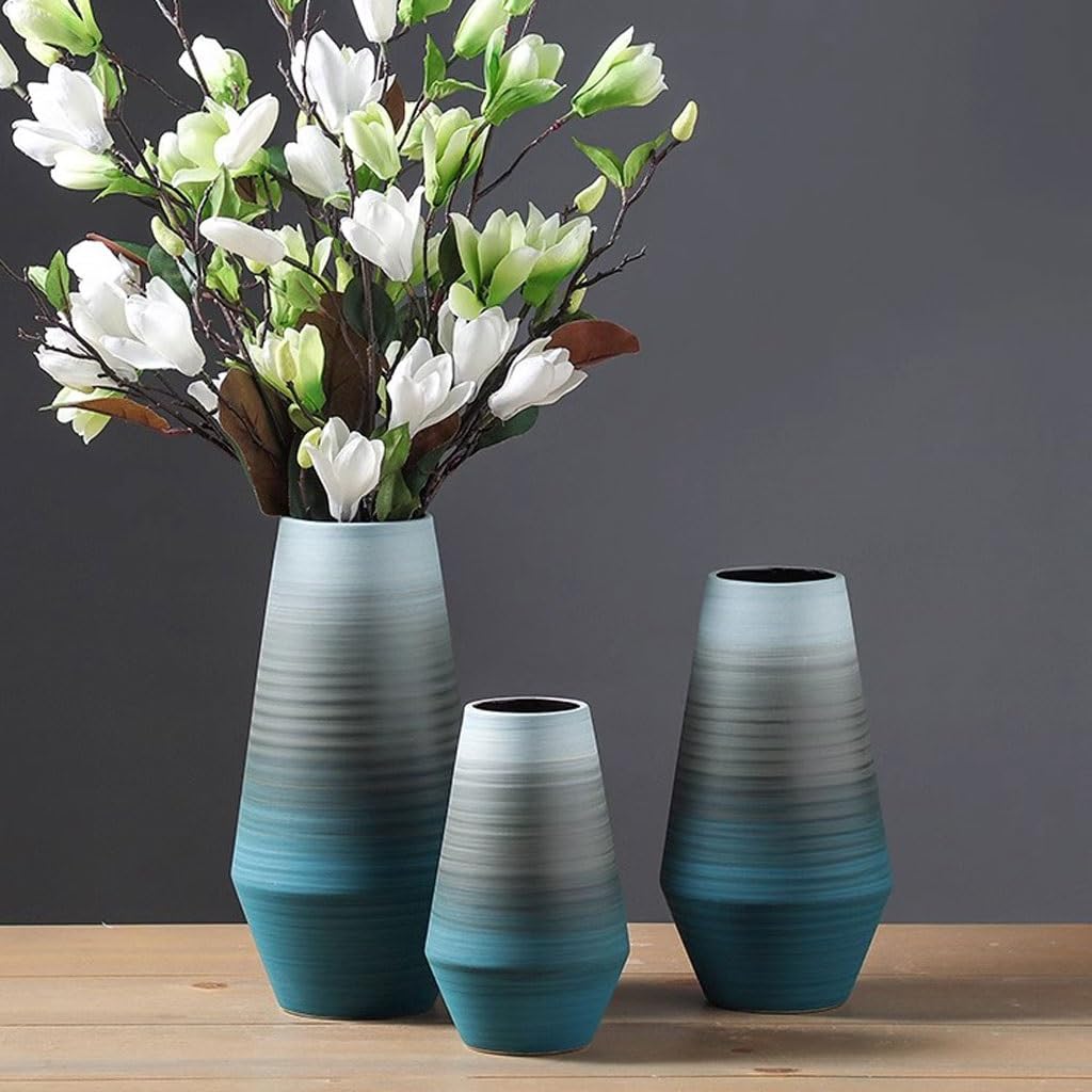 Vaso Vaso in ceramica smerigliata nordica Ornamenti creativi for la casa Fiori idroponici semplici e moderni Vaso In Ceramica(L)