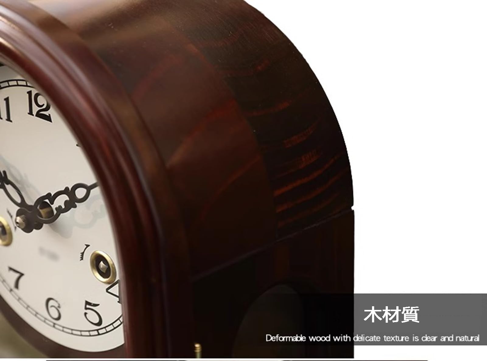 Amazon.co.jp: レトロな置時計、祖父時計卓上時計、木製マントル