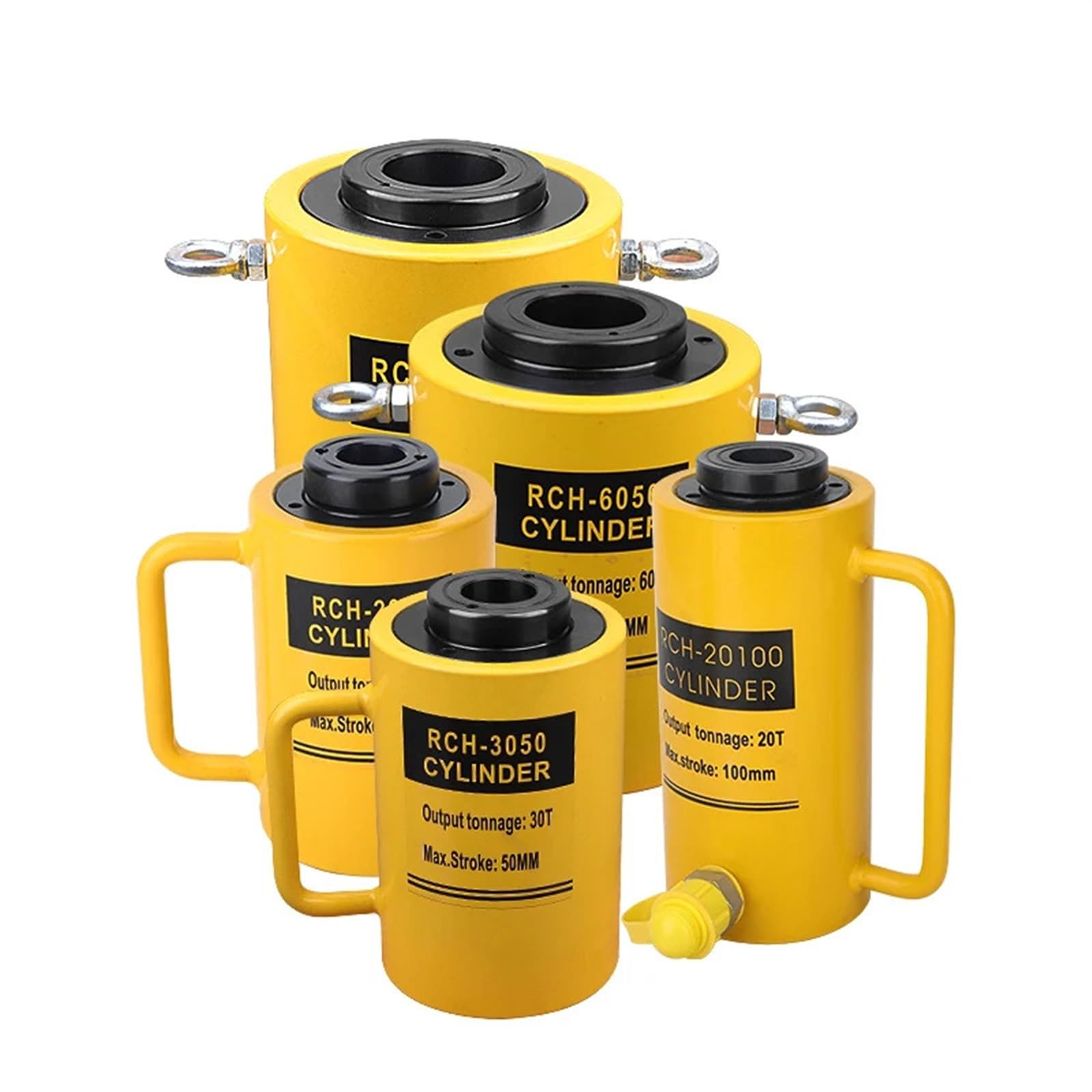 CXFCIHFT Hollow Hydraulic Jack RCH-20100 Hydraulic Cylinder with tonnage of 20T, work travel of 100mm