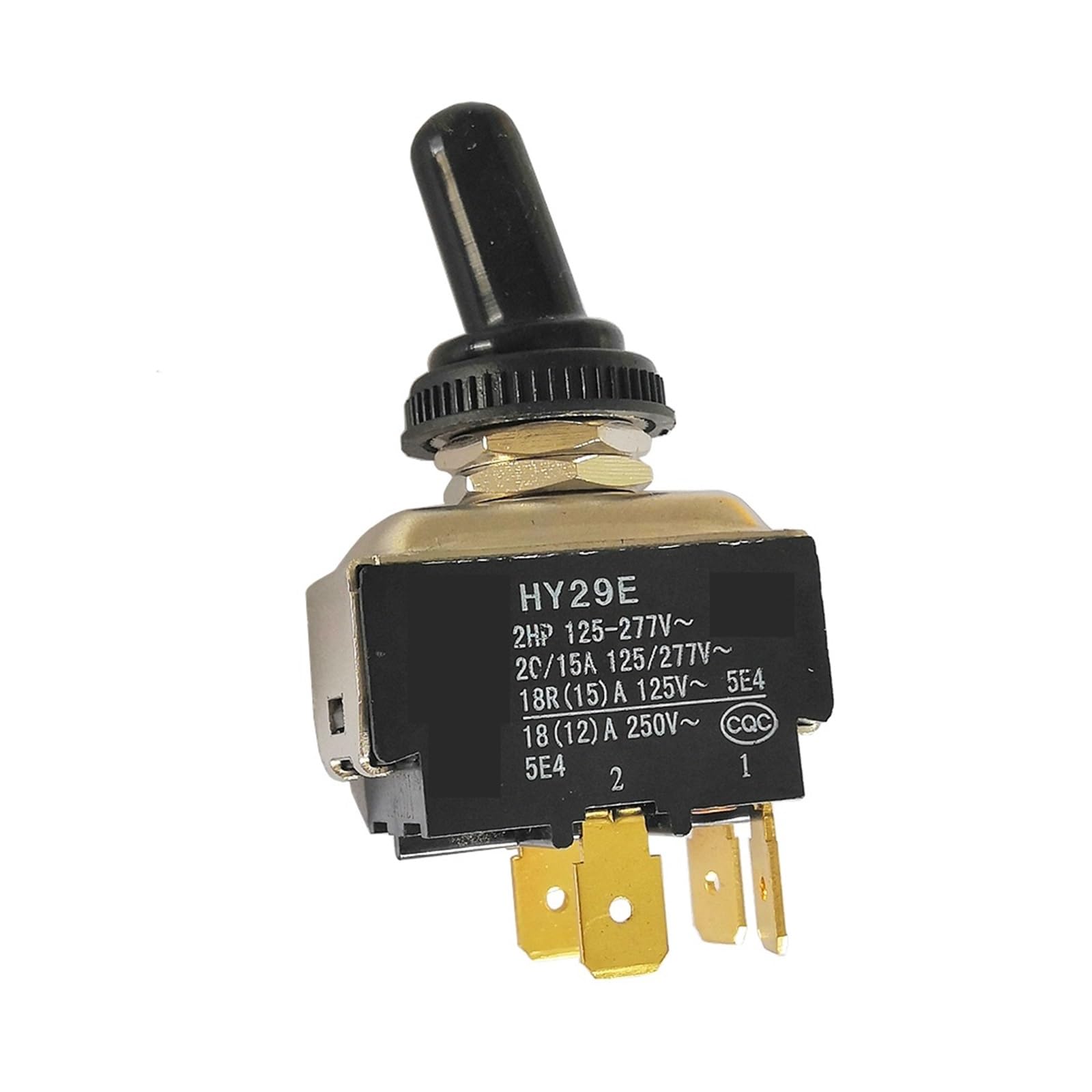 Emergency Stop Switch HY29E Toggle Switch with Silicone Protection Cover ON-Off DPST 2HP 20/15A 125V/250V 4 Terminals