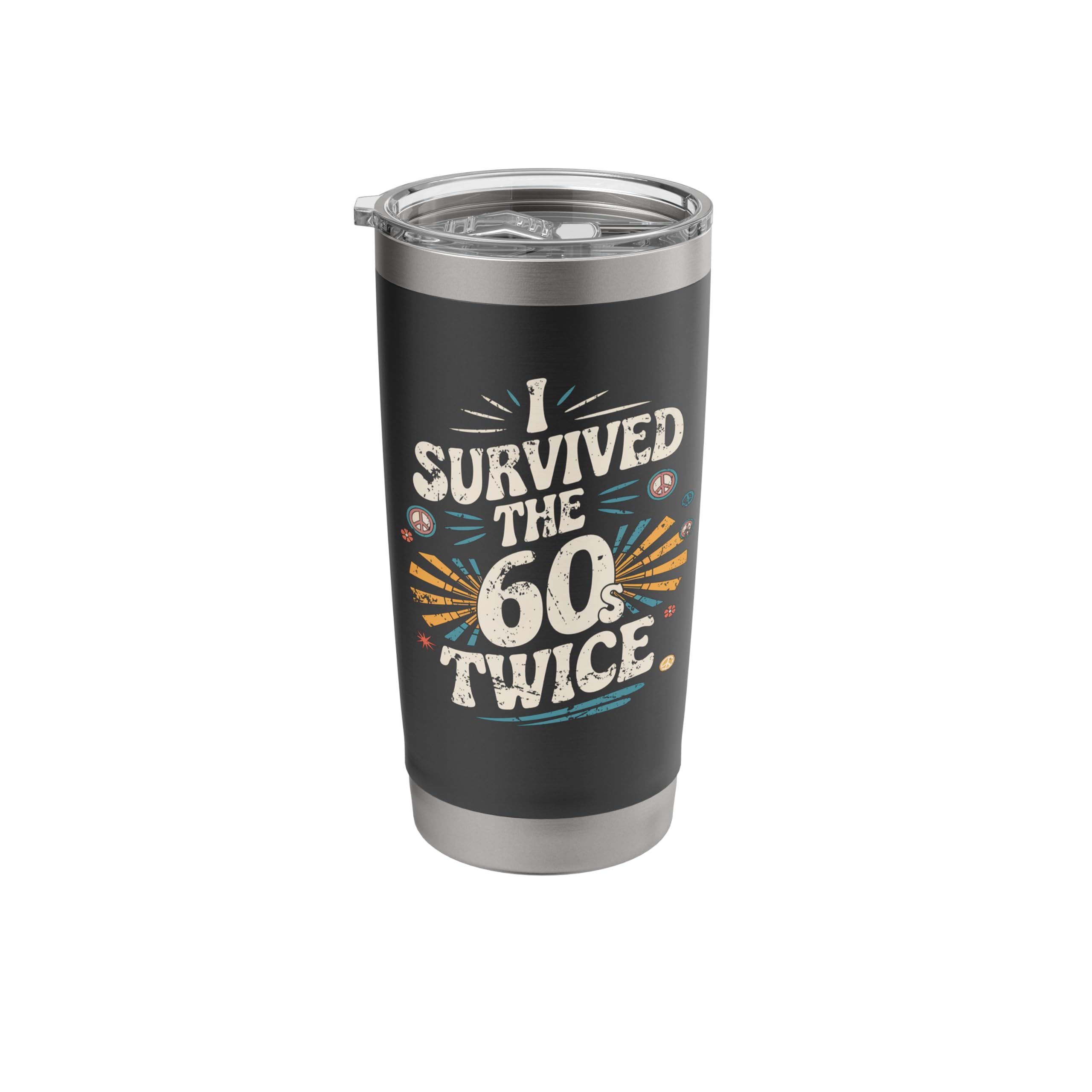 I Survived The Sixties 60s Twice Stainless Steel Insulated Tumbler