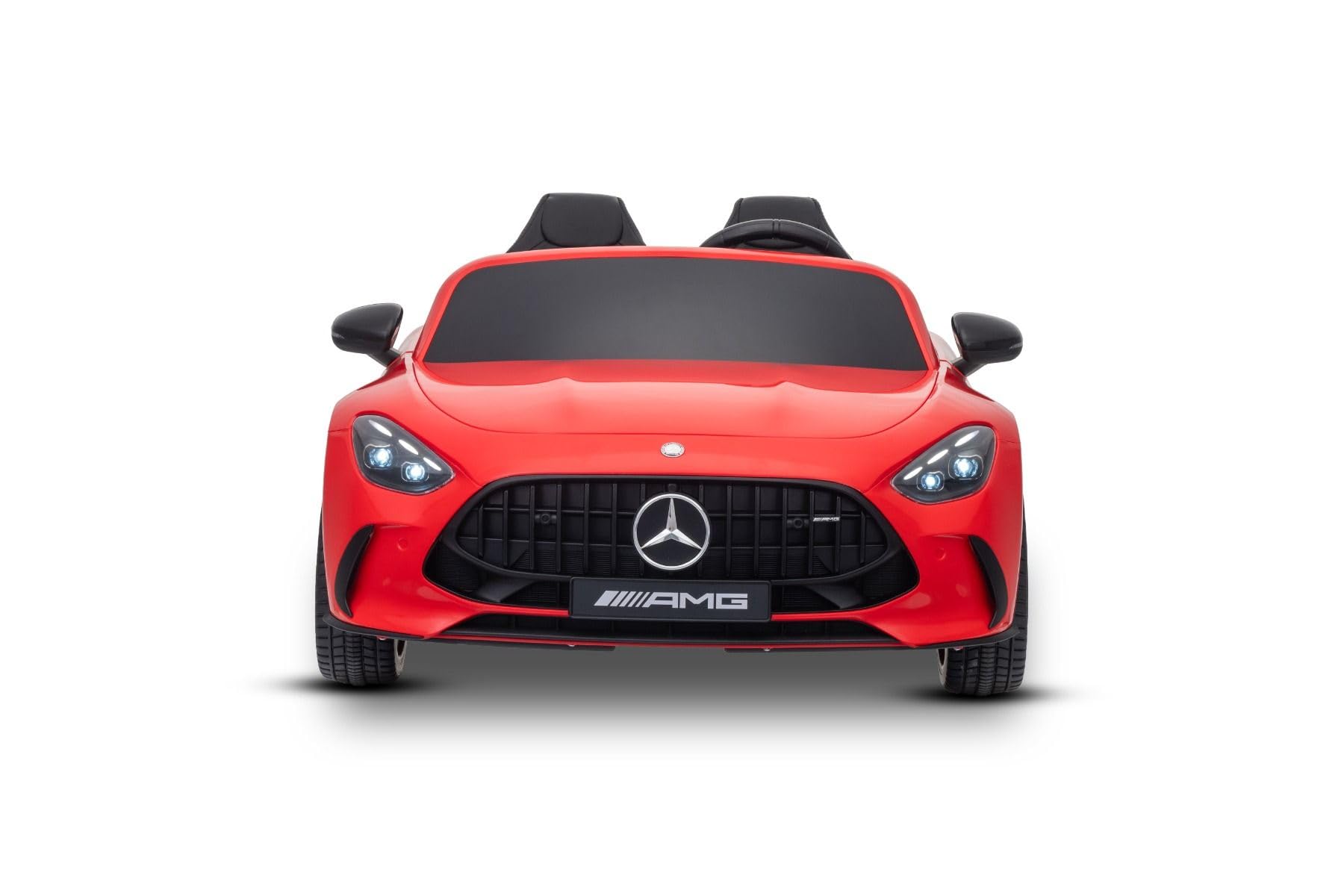 Elektryczny samochód dziecięcy Mercedes GT63 AMG 24 V z napędem 4 x 4, czerwony, dwumiejscowy, regulowany fotel kierowcy, miękkie koła EVA, pilot zdalnego sterowania 2,4 GHz, USB/Bluetooth, silniki